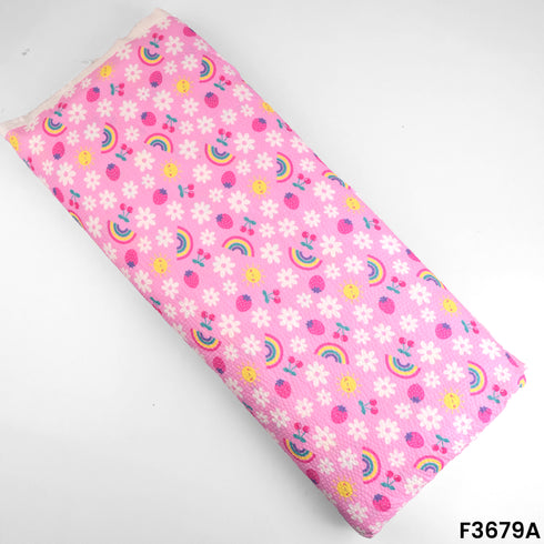 Baby Print Seer Sakkar Pure Cotton Fabric-F3679